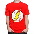 Мужская футболка с короткими рукавами в стиле ретро Теория большого взрыва, Шелдон Купер, футболка с принтом молнии и вспышкой, хлопковые футболки, топы