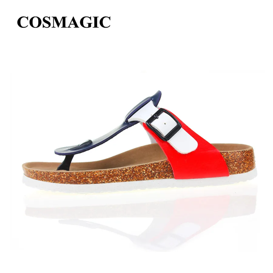 Шлепанцы COSMAGIC модная пробка новинка 2021 женские летние пляжные шлепанцы в стиле