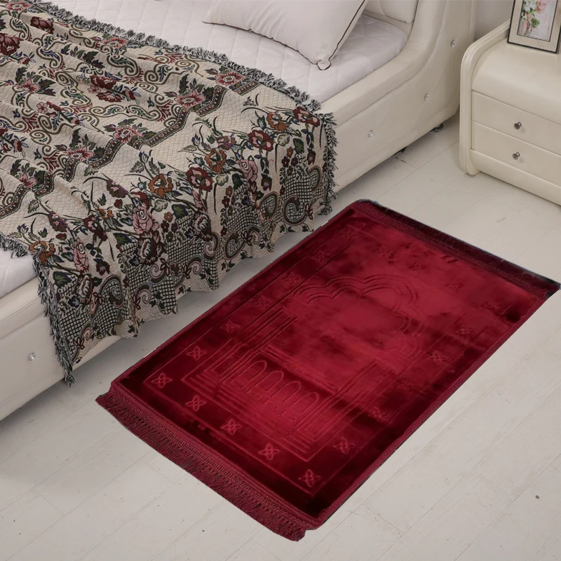 red 1 75x120 см мусульманский коврик для молитвы Открытый коврик садовый паломник большие ковры для гостиной дома гостиной прикроватный коврик для спальни - Цвет: red 1