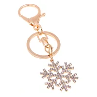 20pcs/lot Fashion Christmas Style Key Chain  Snowflake Charms Pendant Key Ring For Bags Holder Charms Keyring