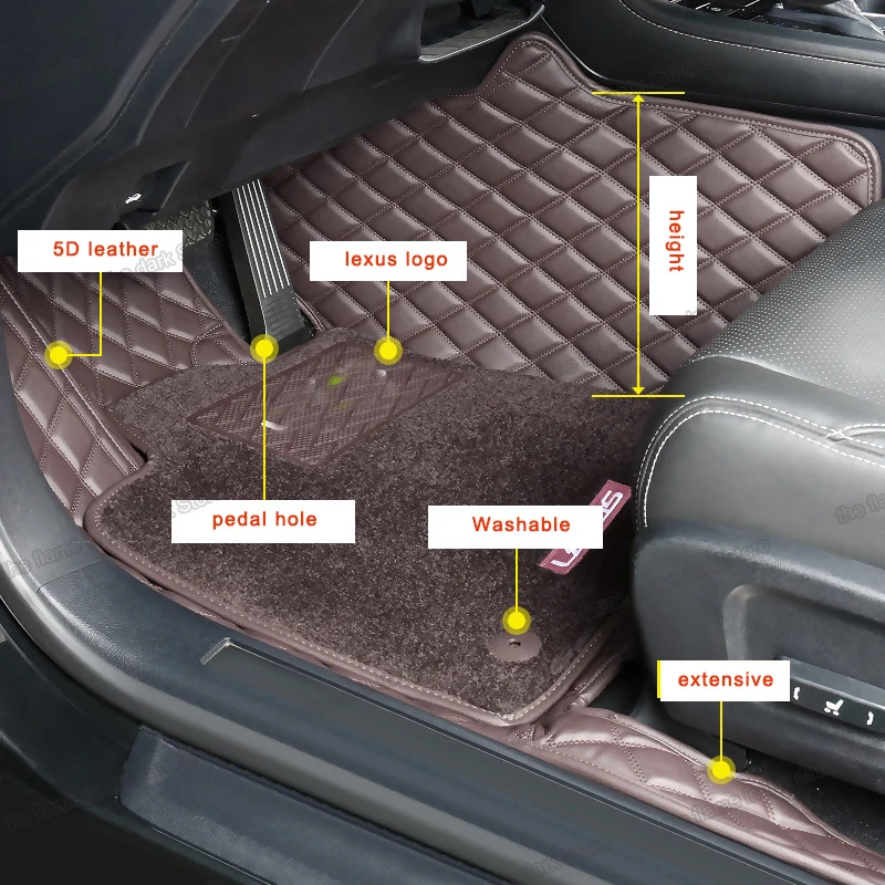 

Lsrtw2017 for Lexus RX RX200t RX300 Car Floor Mat Foot Mat Durable Leather Interior Mouldings Accessories