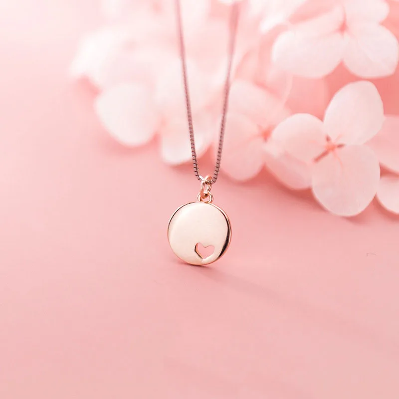 MEETSOFT романтичное Стерлинговое Серебро 925 пробы минималистичные подвески в форме