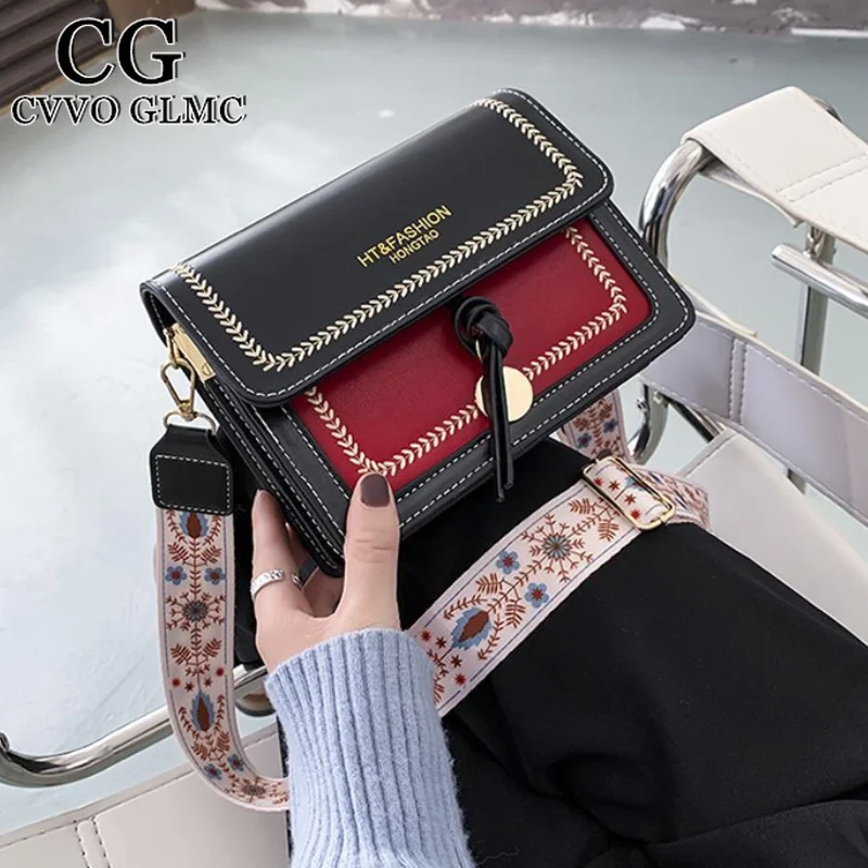 

Cvvo Glmc Leather Crossbody Bags For Women 2021 Travel Handbag Fashion Simple Shoulder Messenger Bag Ladies Cross Body Bag