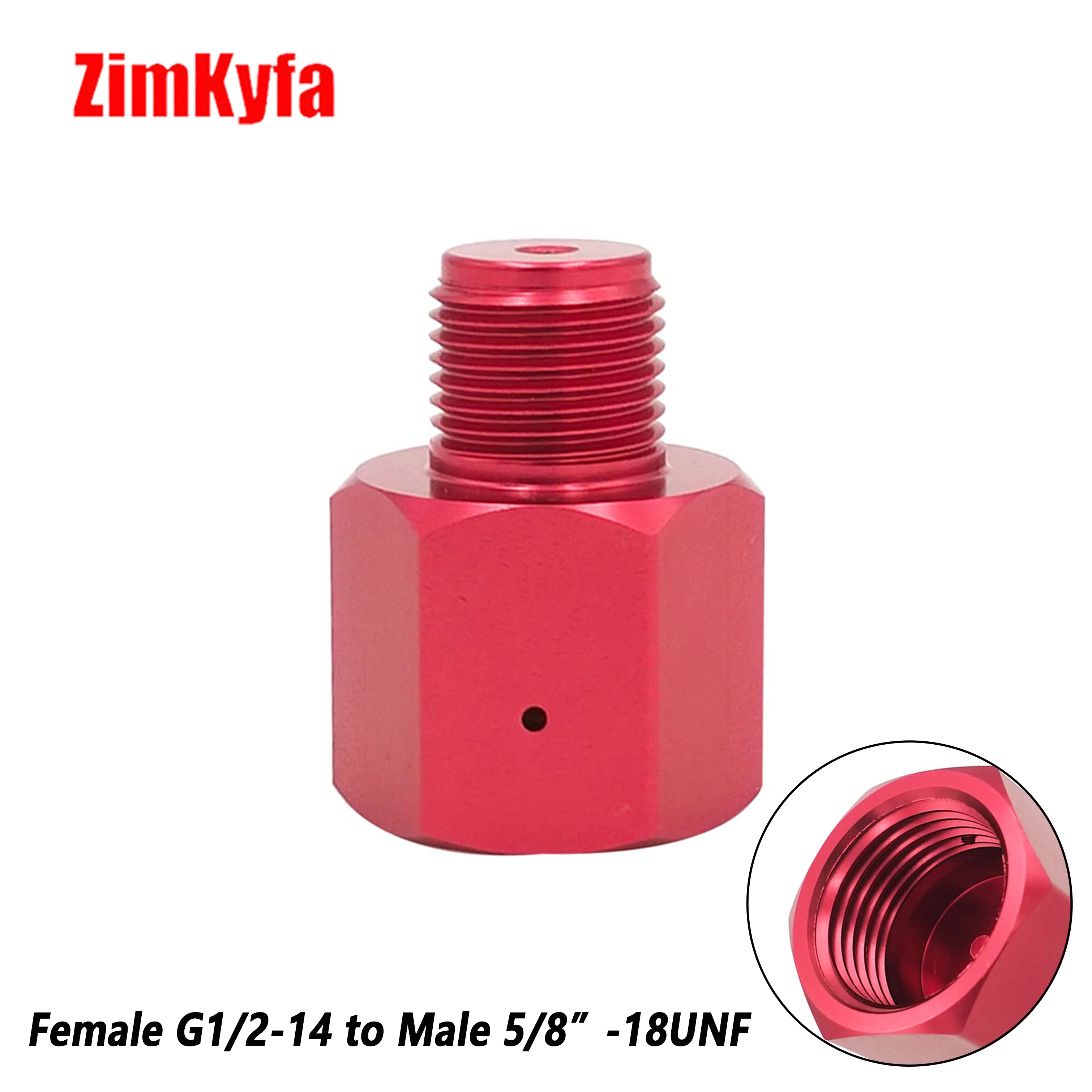 

Адаптер преобразует стандартный баллон для пейнтбола в Co2 одноразовый мини-адаптер для резервуара, Женский G1/2-14-Male 5/8-18UNF