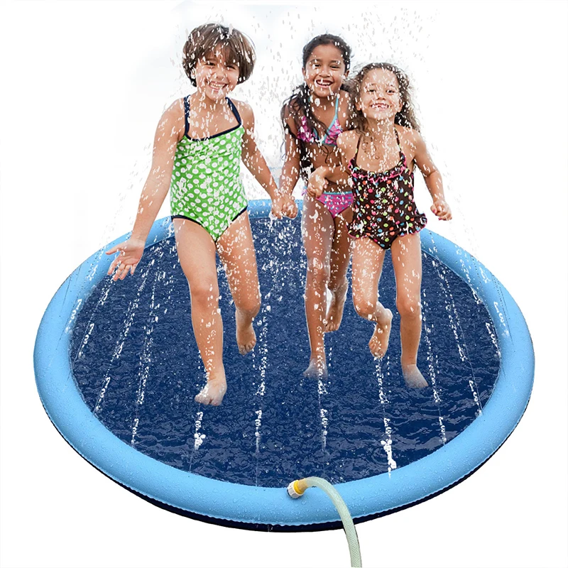

Smmer Dog Toy Splash Sprinkler Pad for Dogs Thicken Pet Pool Interactive Outdoor Play Water Mat Toys for Dogs Cats and Children