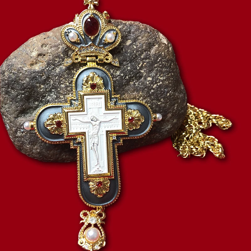Цепочка с кулоном в виде Креста Иисуса для Девы Марии длинное ожерелье круглой