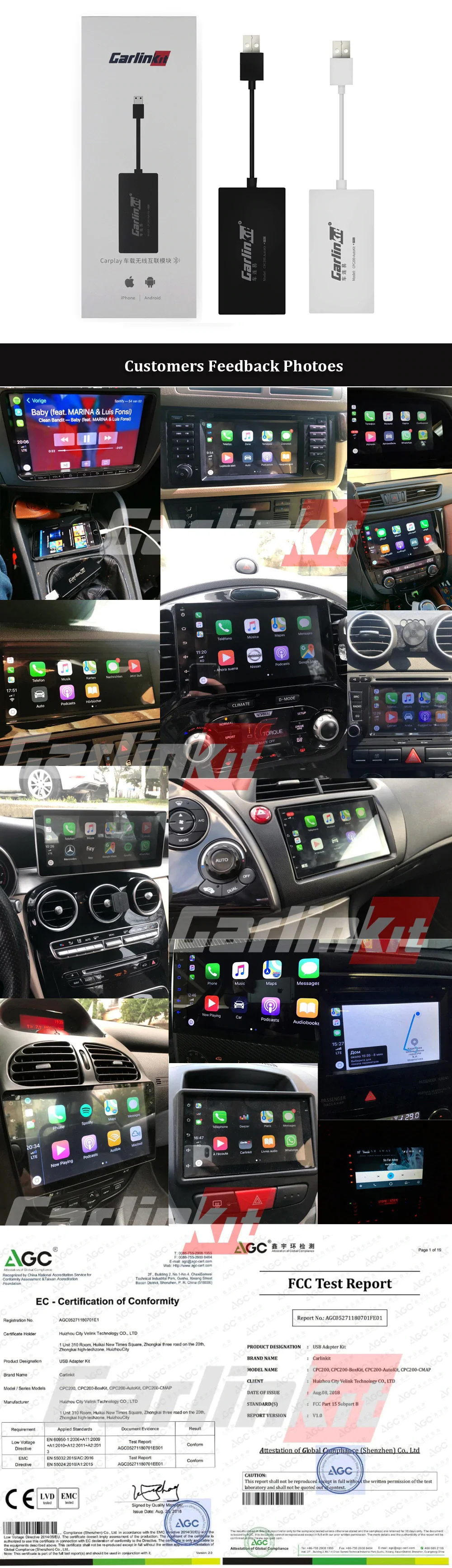 Carlinkit W205 Carplay беспроводной ключ для Apple Carplay Android автомобильный игровой зеркальный USB навигационный ТВ приемник для автомобиля