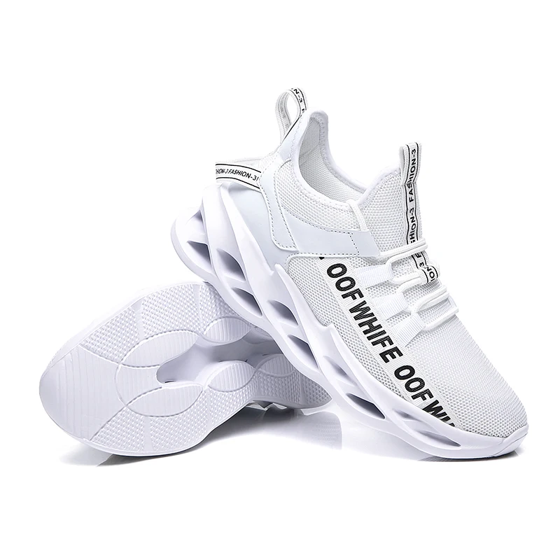 

New Arrivals Sneakers Men Shoes White Mesh Breathable Male Trainers Light Sports Running Shoes Big