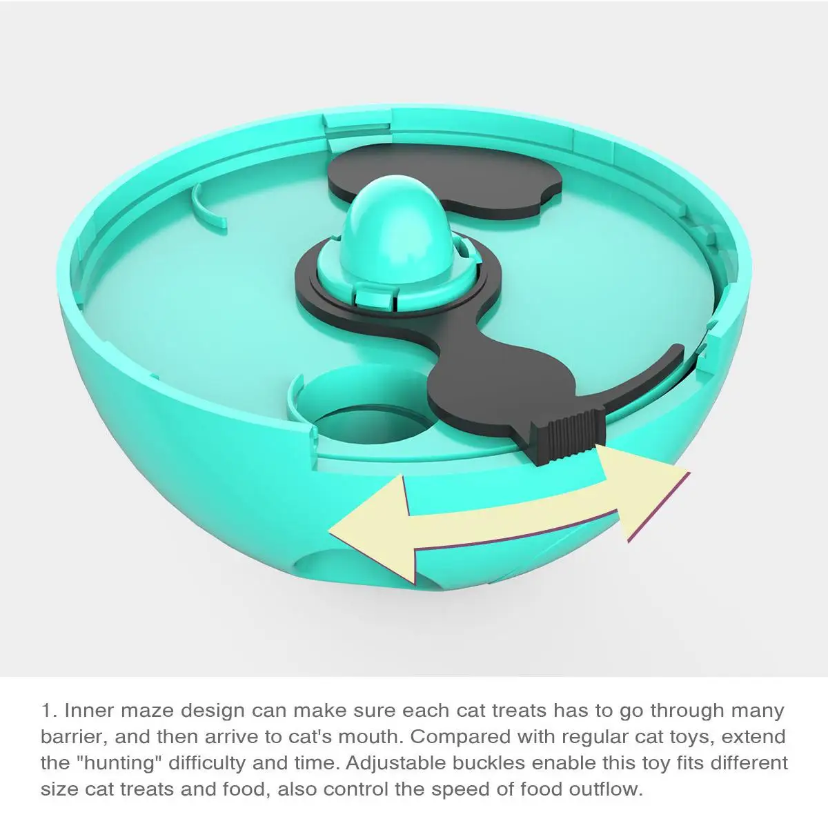 

Cat Toys Interactive Kitte.ns Training Stick Cat Feeding Toys Pets Tumbler Leakage Food Ball Plastic Play Balls for Catch Cats
