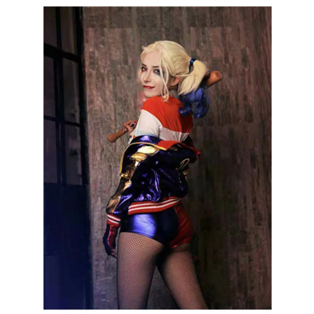 Костюм Харли Квинн для взрослых женщин костюм отряда самоубийц косплея футболка