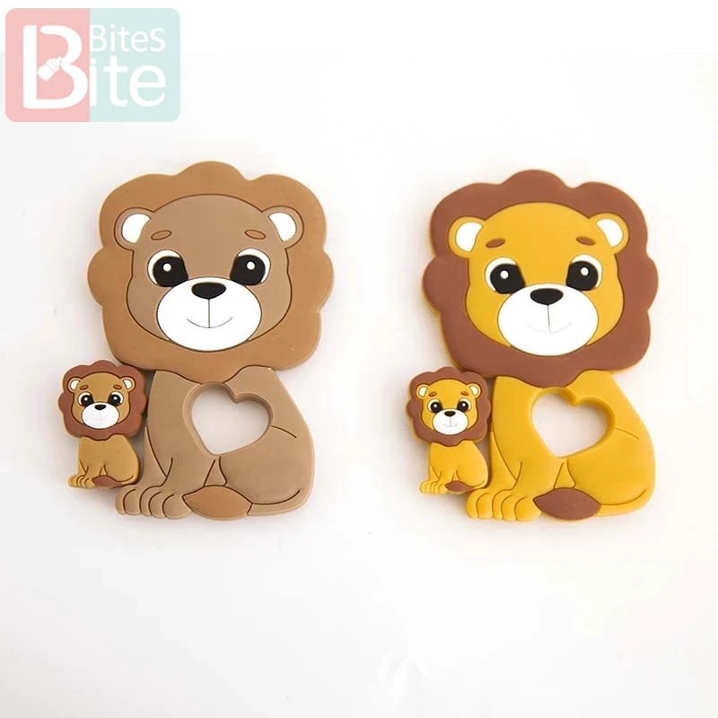 100 шт Детские Силиконовые Бусины лев Король мультфильм beadsfair класс силиконовый Прорезыватель для соски цепи Детская Подвеска Ожерелье Товары для малышей