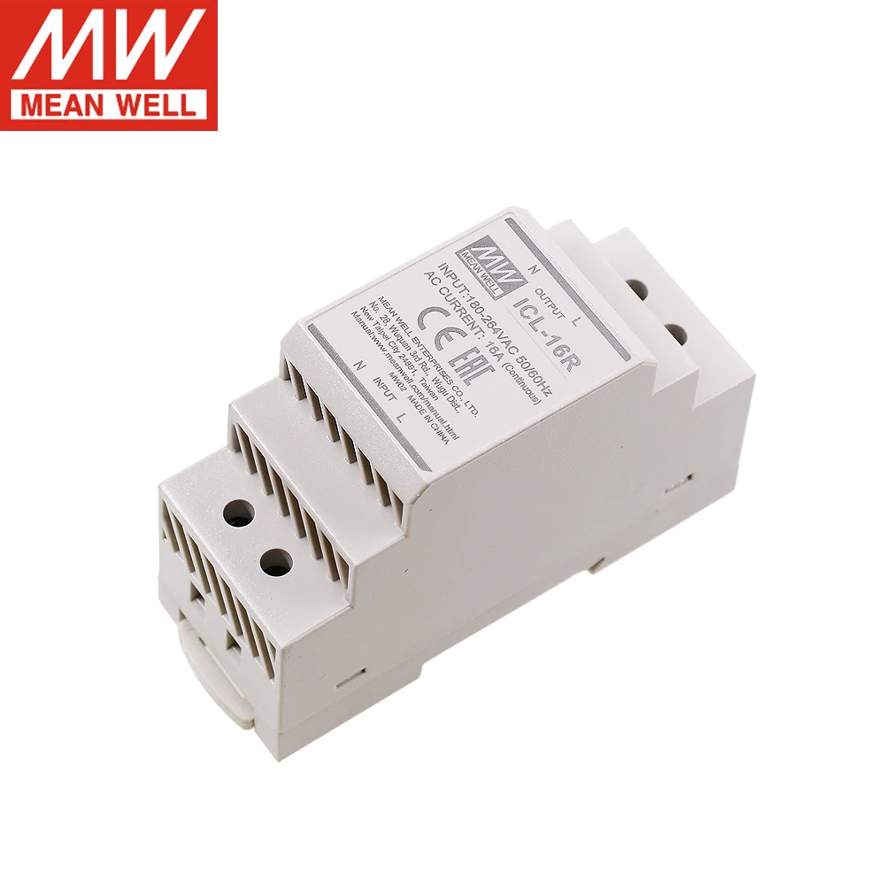 Бренд MEAN WELL представляет Переключения источника питания ICL 16R DIN rail AC стабилизатор