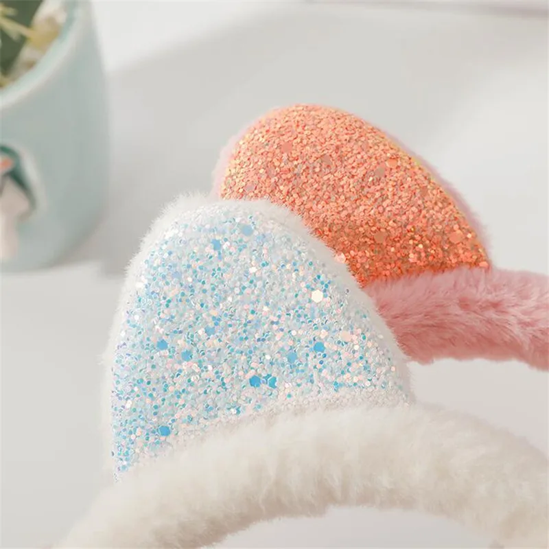 Винтажные осенне-зимние наушники из искусственного меха милые с кошачьими