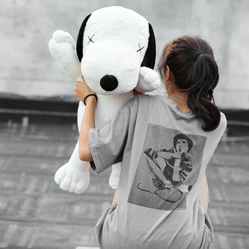 WHITE 45-75 см милые Мультяшные Снупи плюшевые игрушки куклы Kawaii большая кукла собака мягкая плюшевая игрушка животные День Святого Валентина подарок на день рождения - Цвет: WHITE