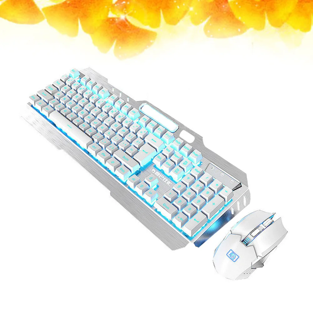 

1 Set Gaming Keyboard Backlight Keyboard Wireless Keyboard Kit for Computer (Black)