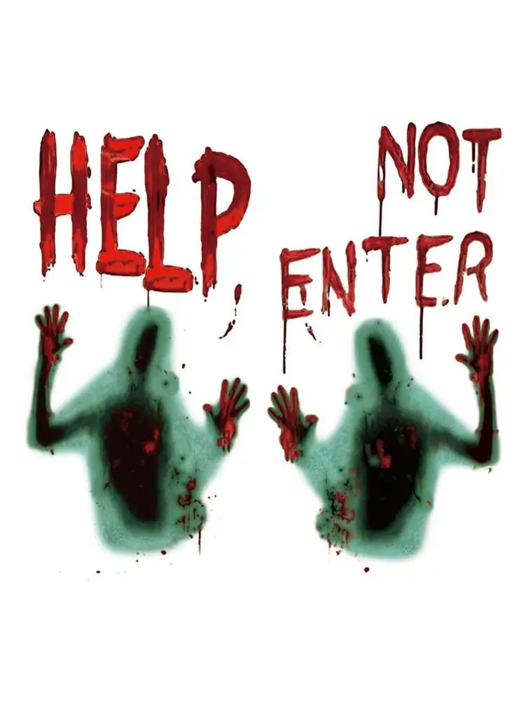 2 шт. вампир ужас зомби стикер Плакат украшение для дома с привидениями Хэллоуин