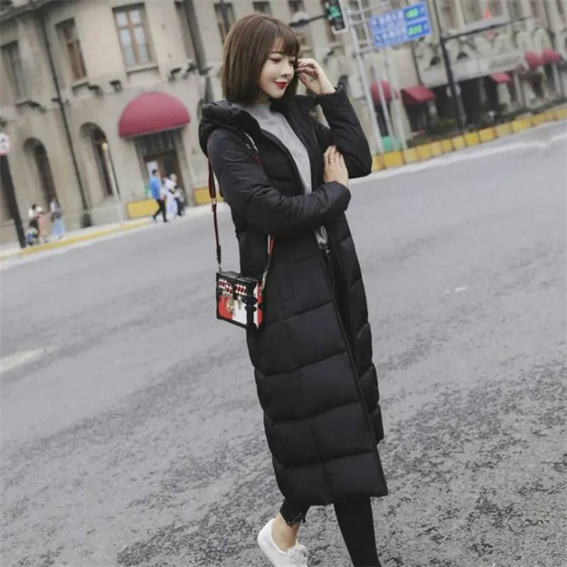 Women's Cotton Padded Jacket  Winter Medium  Long Style Over Knee Ladies Cotton Padded Jacket