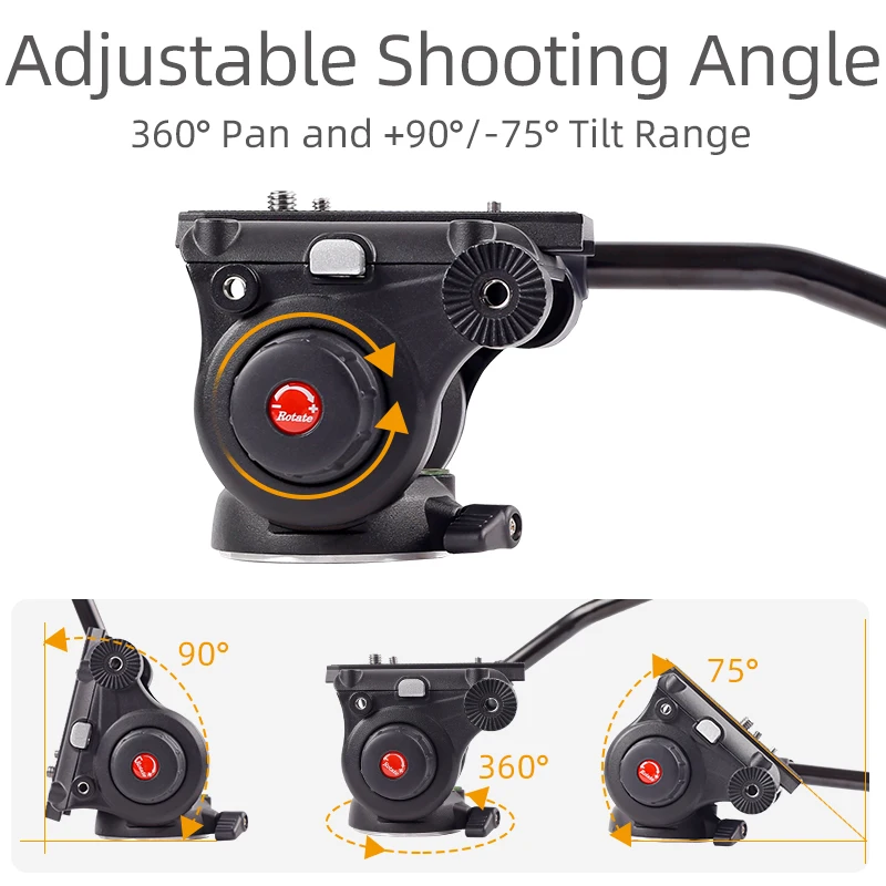 LS-6A панорамная головка штатива с гидравлическим подвижным сопротивлением