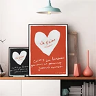 Минималистичное Искусство сердце холст живопись абстрактные цитаты искусство стены картина для фотографий
