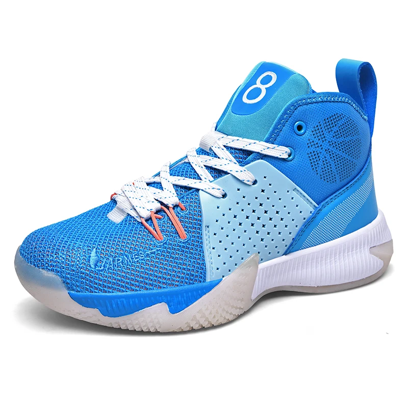

Мужские кроссовки для баскетбола MD, резиновая сетчатая обувь, высокие дышащие, для пар, для больших детей, на лето
