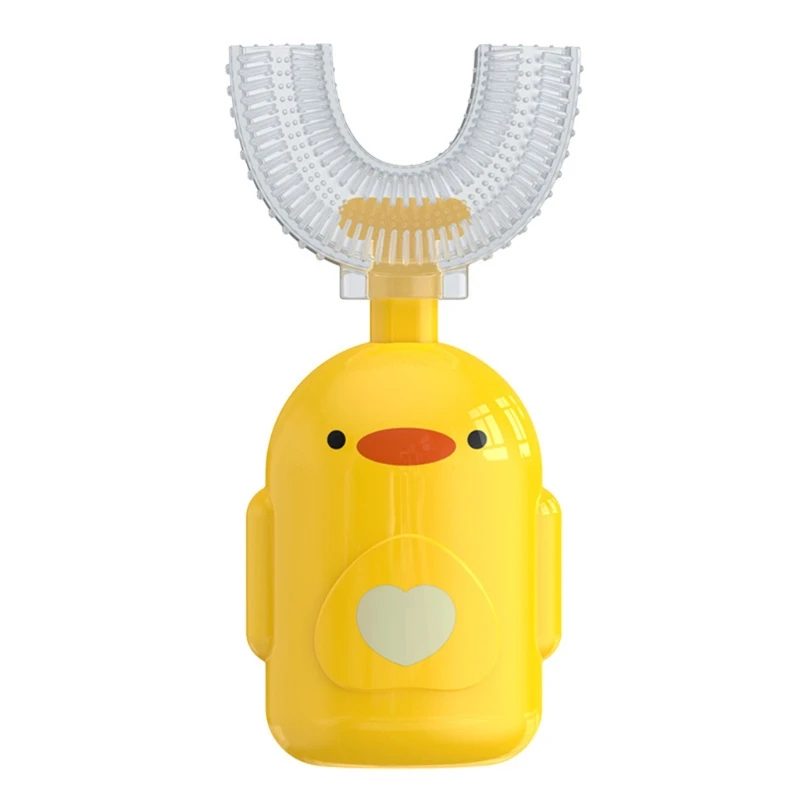 

Cartoon Duck Baby Children Kid Manual Toothbrush 360 Degree U-shaped Toothbrush