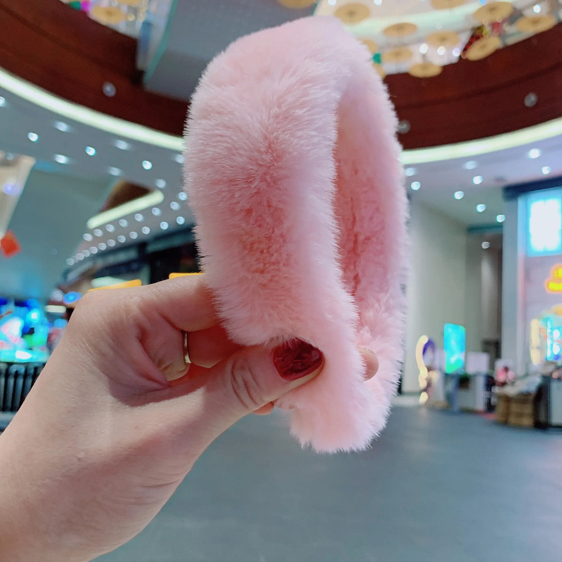 

Fashion Fur Headband For Women Girls Soft Solid Color Elastic Hairband Hair Hoop Party Winter Make Up Headwear Hair Accessories