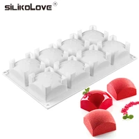 silikolove silicone mold form 8 cavities rectangle cube mousse cake mold 3d diy baking cake mould muffin pudding n