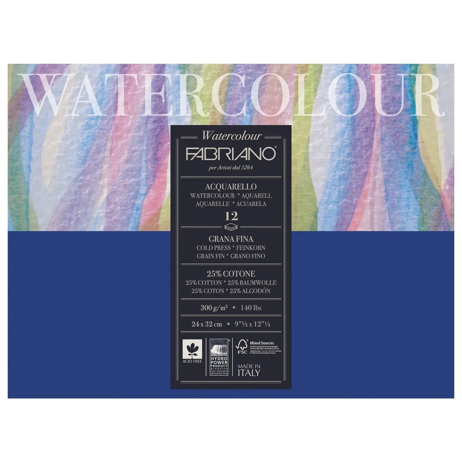 Album for watercolor Fabriano &quotwatercolour studio&quot A4 + 240x320mm 12 sheets 17312432 | Watercolor Paper