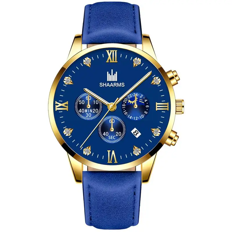 2019 модные повседневные мужские часы из нержавеющей стали аналоговые кварцевые с