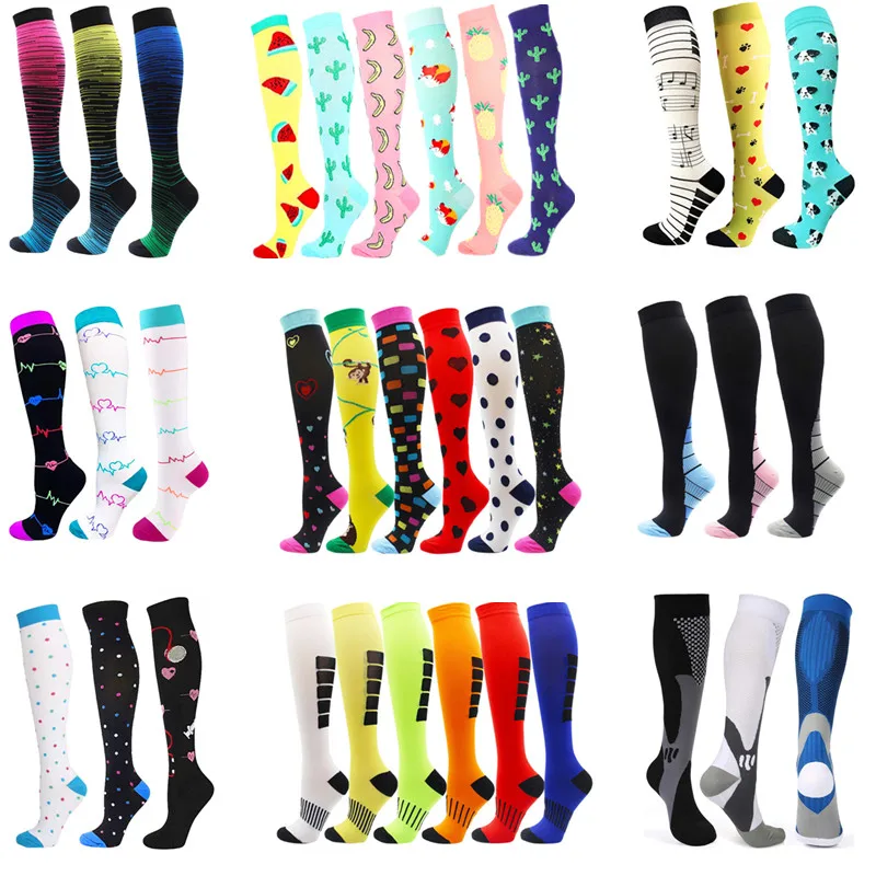 

Dropship Compression Socks Men Women Sports Knee High Stockings For Medical Varicose Veins Compression Socks For Anti Fatigue
