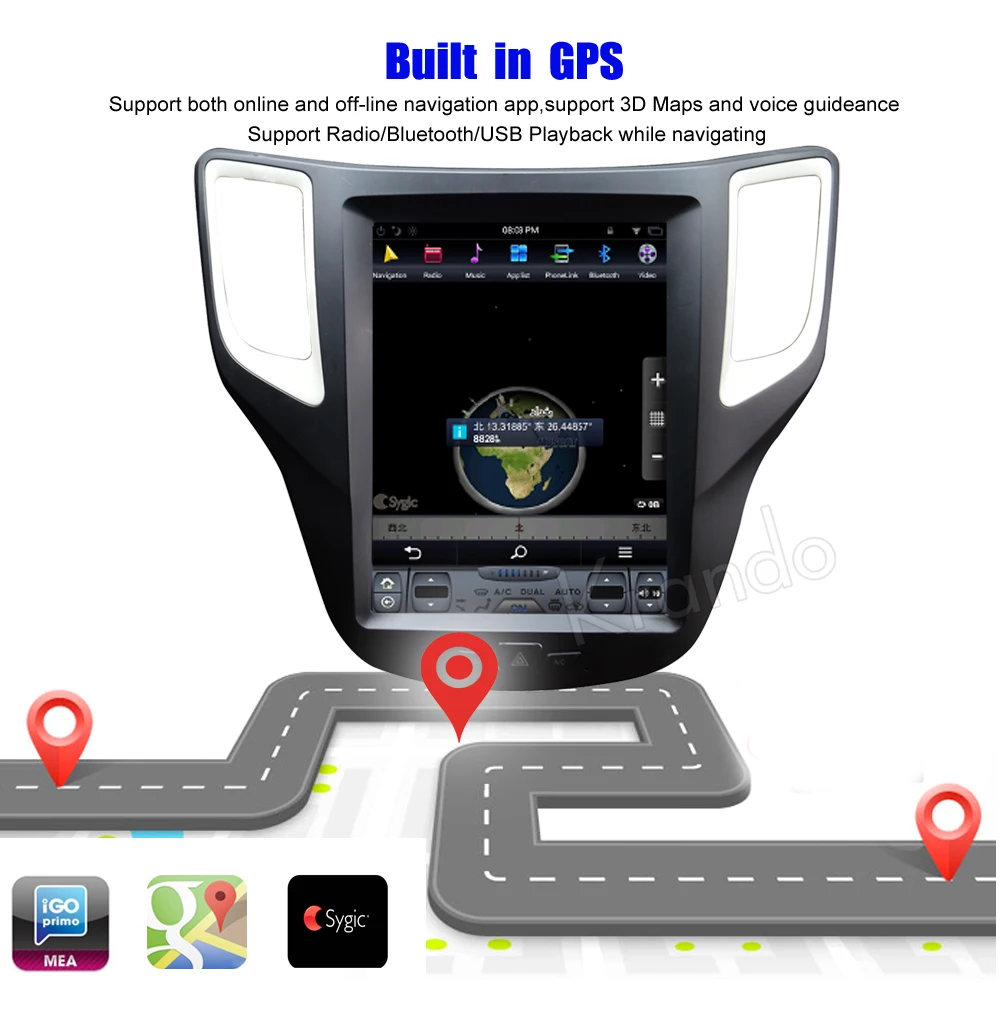 Автомобильный радиоплеер с вертикальным экраном Krando Android 9 0 10 4 дюйма gps для Changan CS35