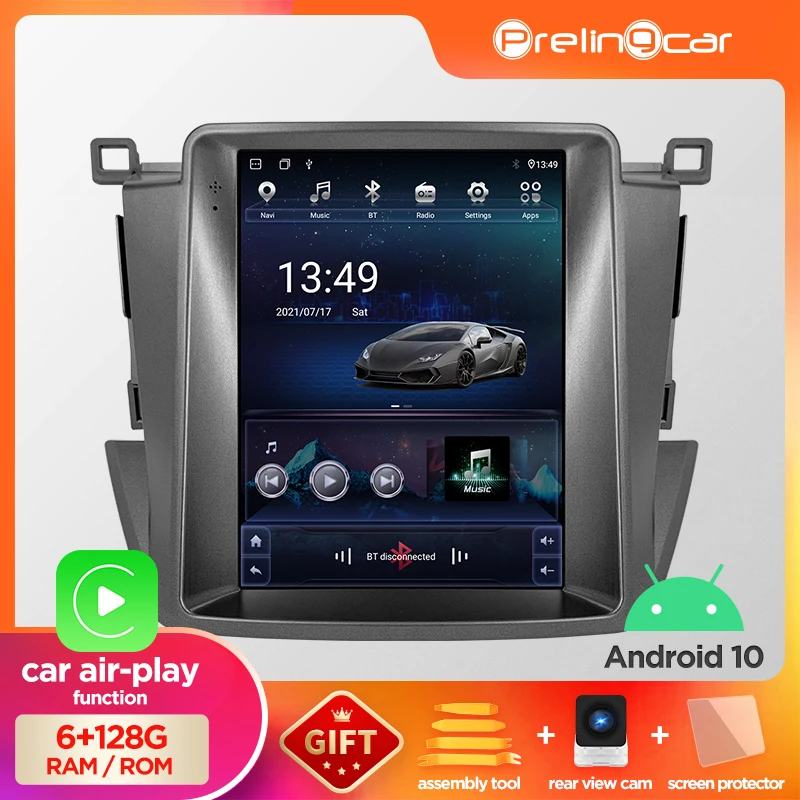 

Car Android 10 Radio Player For Toyota RAV4 2012-2018 Multimedia Video GPS Navigation For Tesla Style Vertical Screen NO DVD
