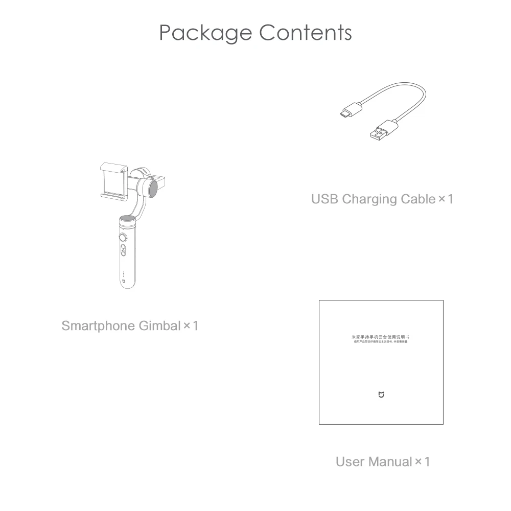 Original Xiaomi 3 Axis Handheld Gimbal Stabilizer for Action Camera Smartphone Support Vertical |