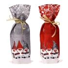 Рождественские шведские Gnome крышка для бутылки с красным вином сумки украшения Рождественское украшение для дома E7CB