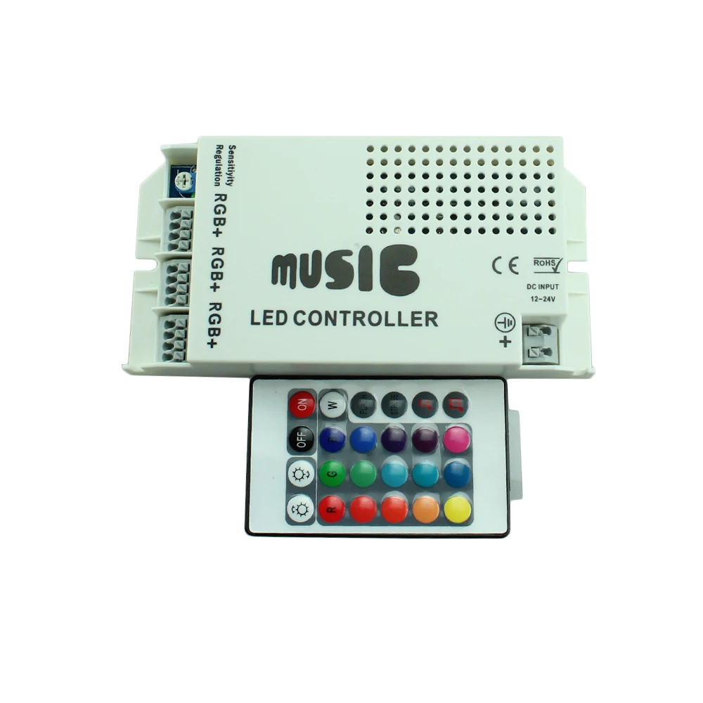 Музыкальный контроллер с 24 кнопками ИК-пульт дистанционного управления RGB