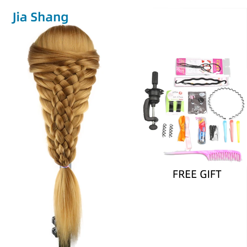 Учебная голова для парикмахеров манекен с волосами женская кукла прически