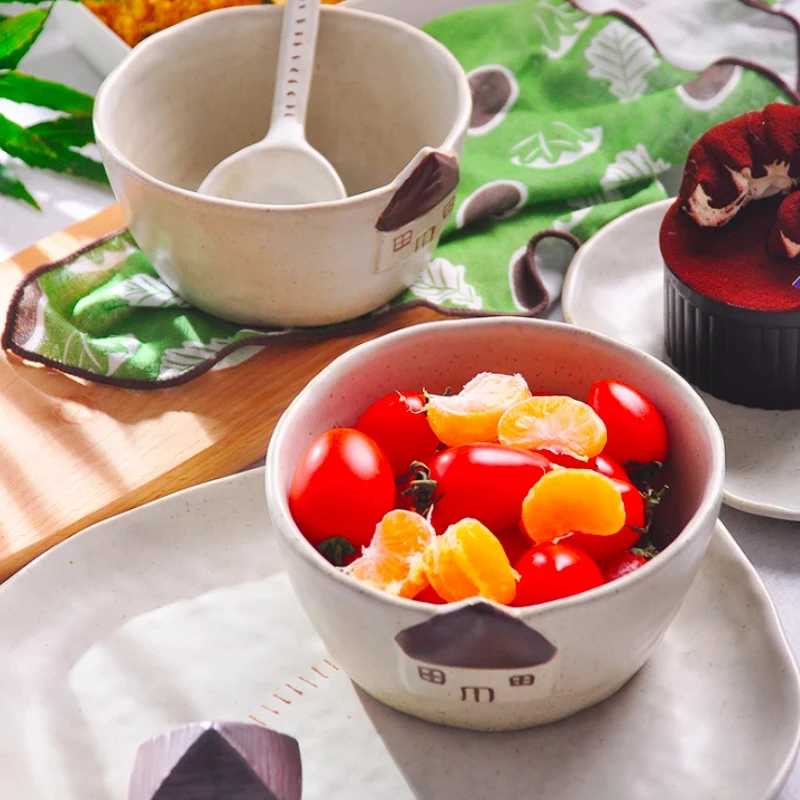 Набор мультяшных обеденных тарелок керамические кухонные тарелки набор посуды