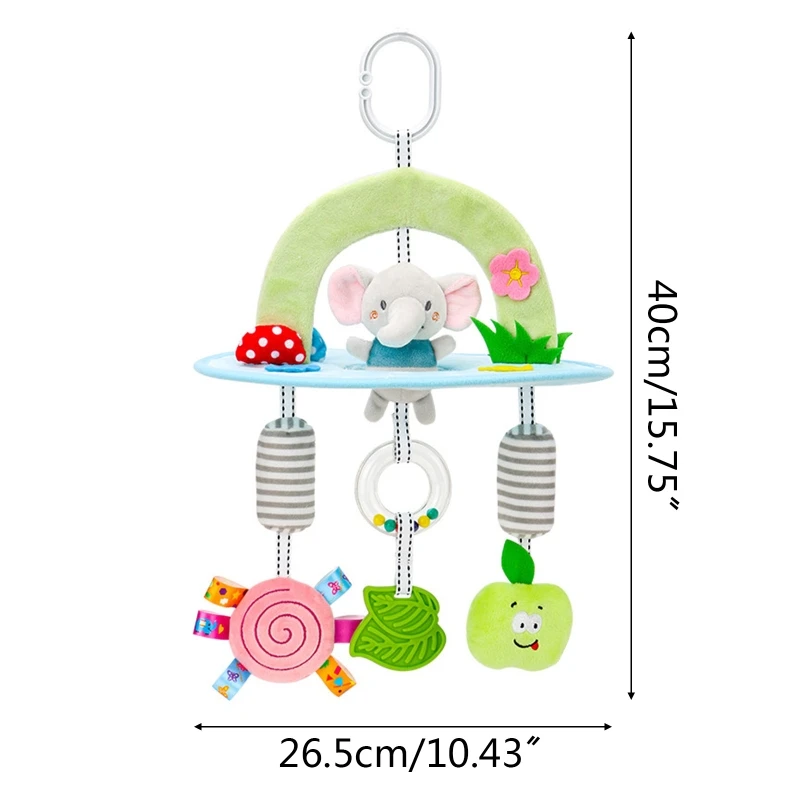 

Baby Crib Musical Mobile Rattles Rotating Bed Bell Plush Pendant Infants Newborns Soothing Educational Toys Gifts