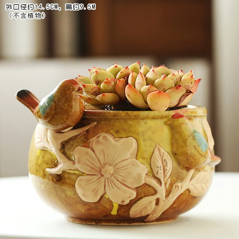 Креативный керамический цветочный горшок фотоемкость для посадки воды