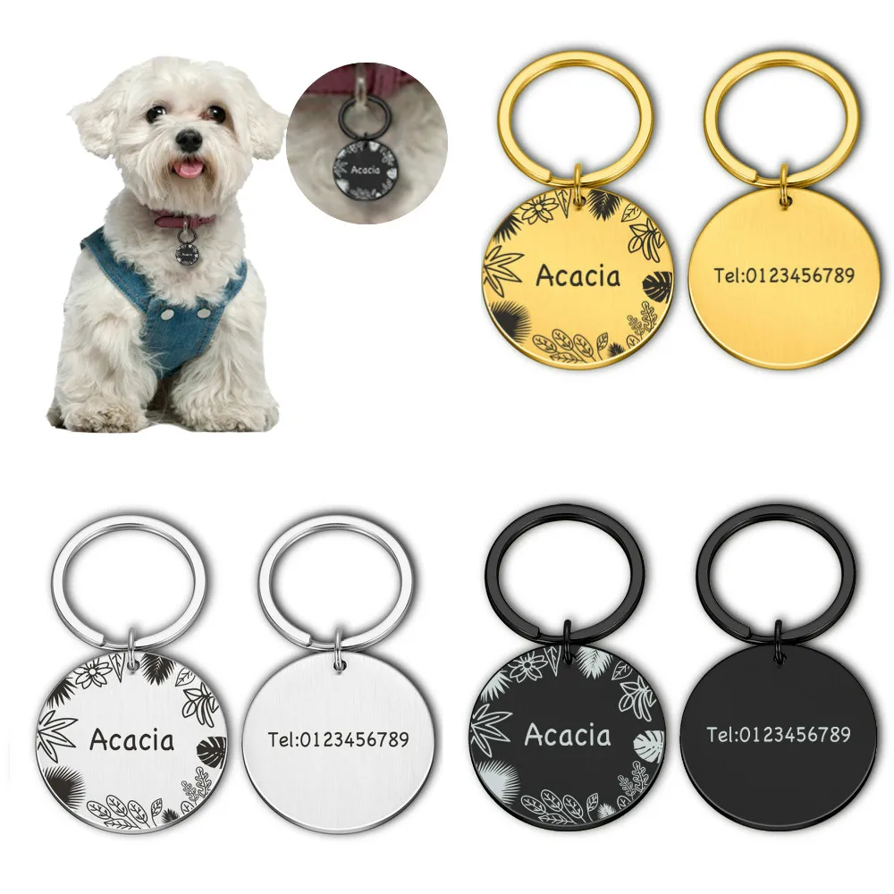 

Personalized Dog ID Tags Collar ID Tags for Pet Cat Dog Pet Accessories Custom Engraved Necklace Chain Charm Supplies for Dog