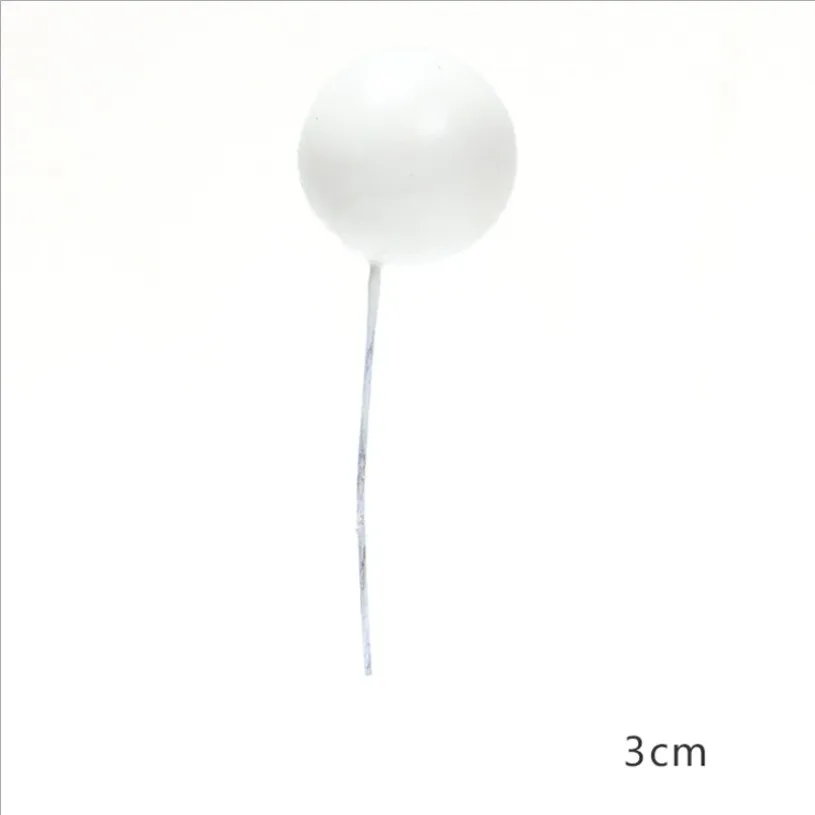 white 3cm 5pcs Cakelove 5 шт./лот Прекрасный Золотой шар торт Топпер кекс ко дню рождения для украшения детского душа детский день рождения праздничный свадебный сувенир поставки - Цвет: white 3cm 5pcs