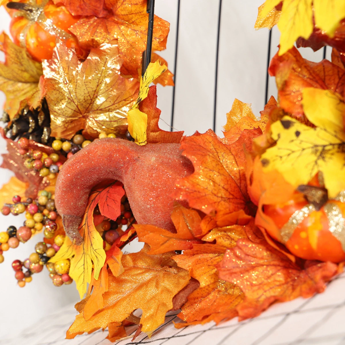 

Christmas decoration Wreath 45CM Autumn Door Pumpkin Berries Pine Cone