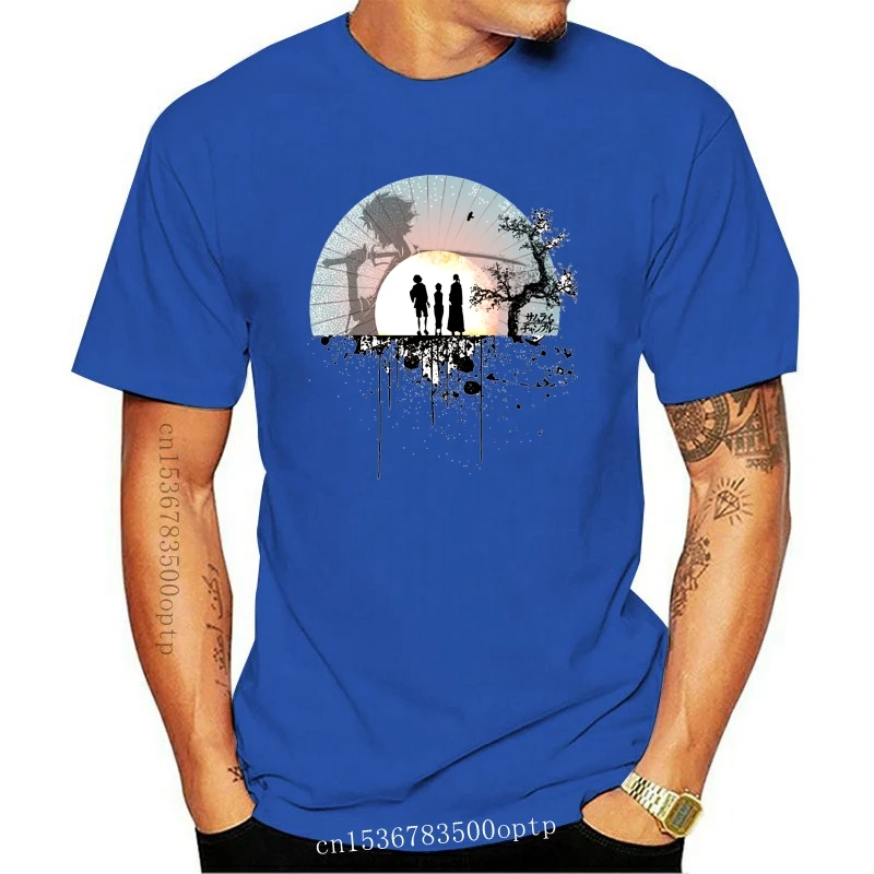 

Новая футболка Samurai Champloo, футболка Samurai с защитой от брызг, Мужская футболка с коротким рукавом, потрясающая Повседневная футболка с принтом