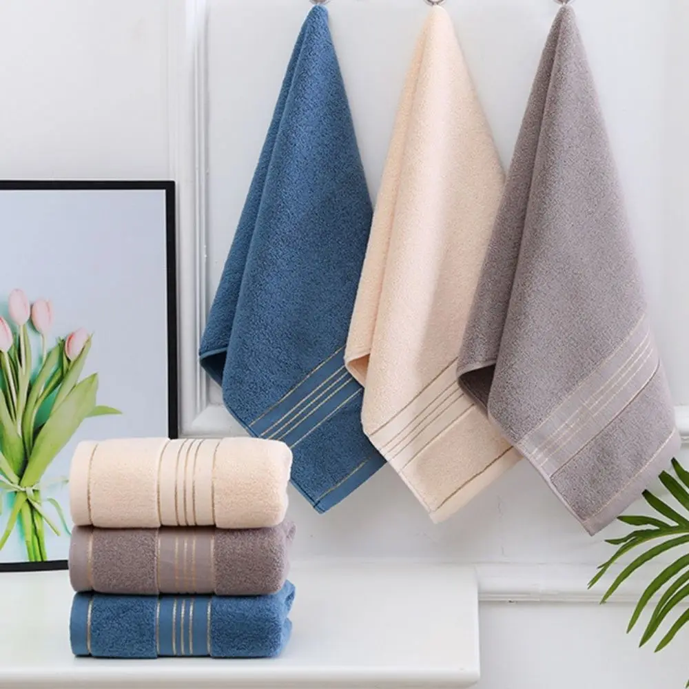 

ADOREHOUSE Towel Sets Thicken Soft Bath Towel Hand Towel Embroidery Striped Absorbent Towels Bathroom Towels Sets