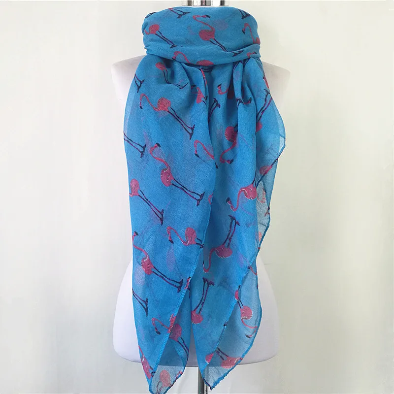 Новый модный шарф с фламинго птицами в виде животных женские шарфы шали длинные