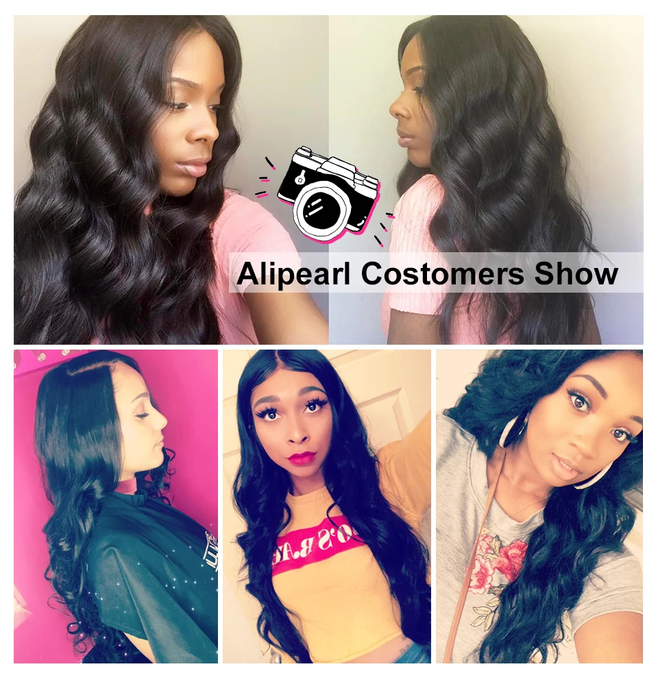 Aliborl волосы предварительно выщипанные 360 кружевное фронтальное Закрытие с