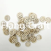 100pcs childrens toy wood chip gear home decoration wood chip handmade diy toy wooden crafts