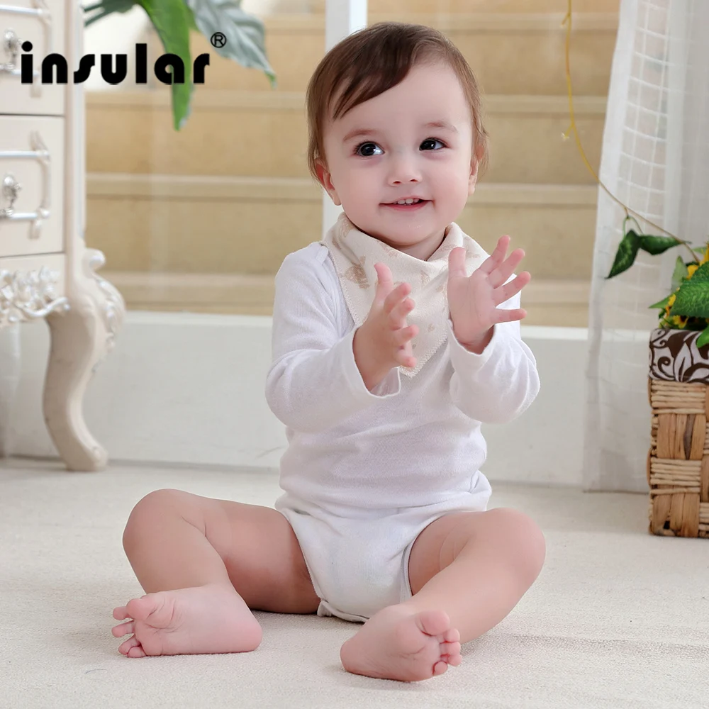 Натуральный Цветной мягкий хлопковый нагрудник для новорожденных девочек