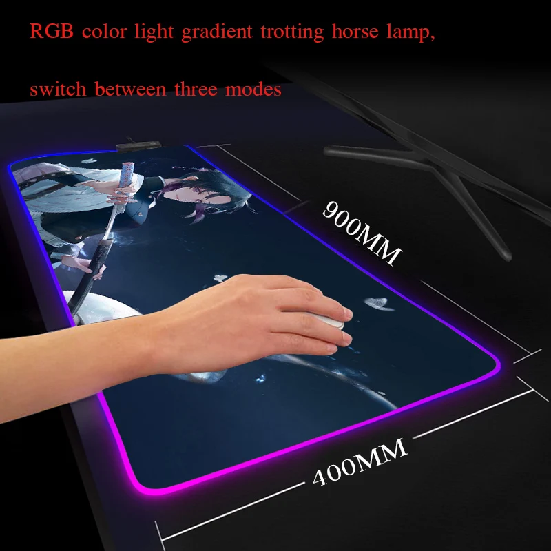 

XGZ XXL Programming Mouse Pad USB LED Colorful Lighting Marquee RGB Control Gaming Mouse Pad Thick Wearable Carpet Desk Mat