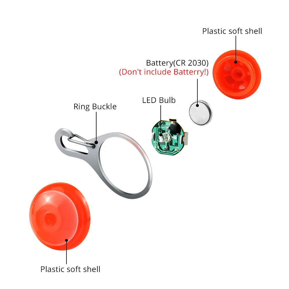 

LED Safety Pet Dog Cat Collar Glowing Keychain Night Light Pendant Necklace Pet Luminous Bright Glowing Collar in Dark lamp